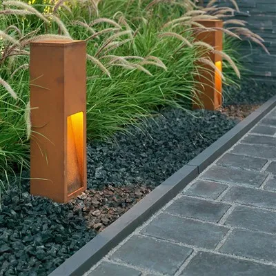 Éclairage de borne Corten